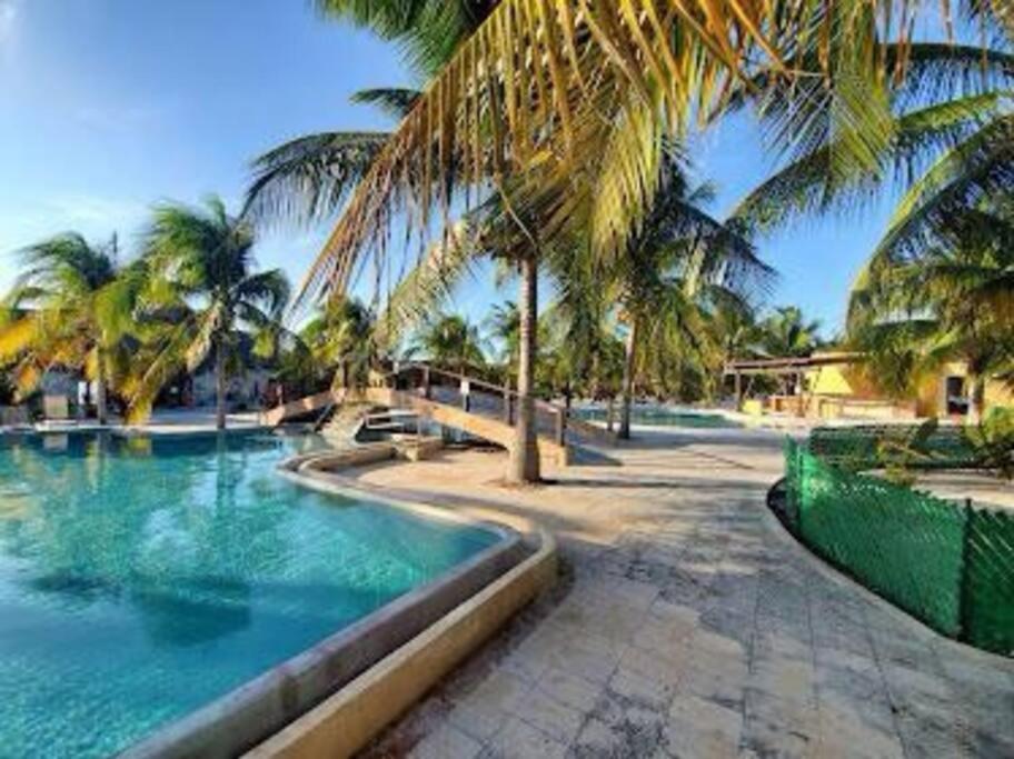Beachfront Apartment With Swimming Pool. One Bedroom Celestun Luaran gambar